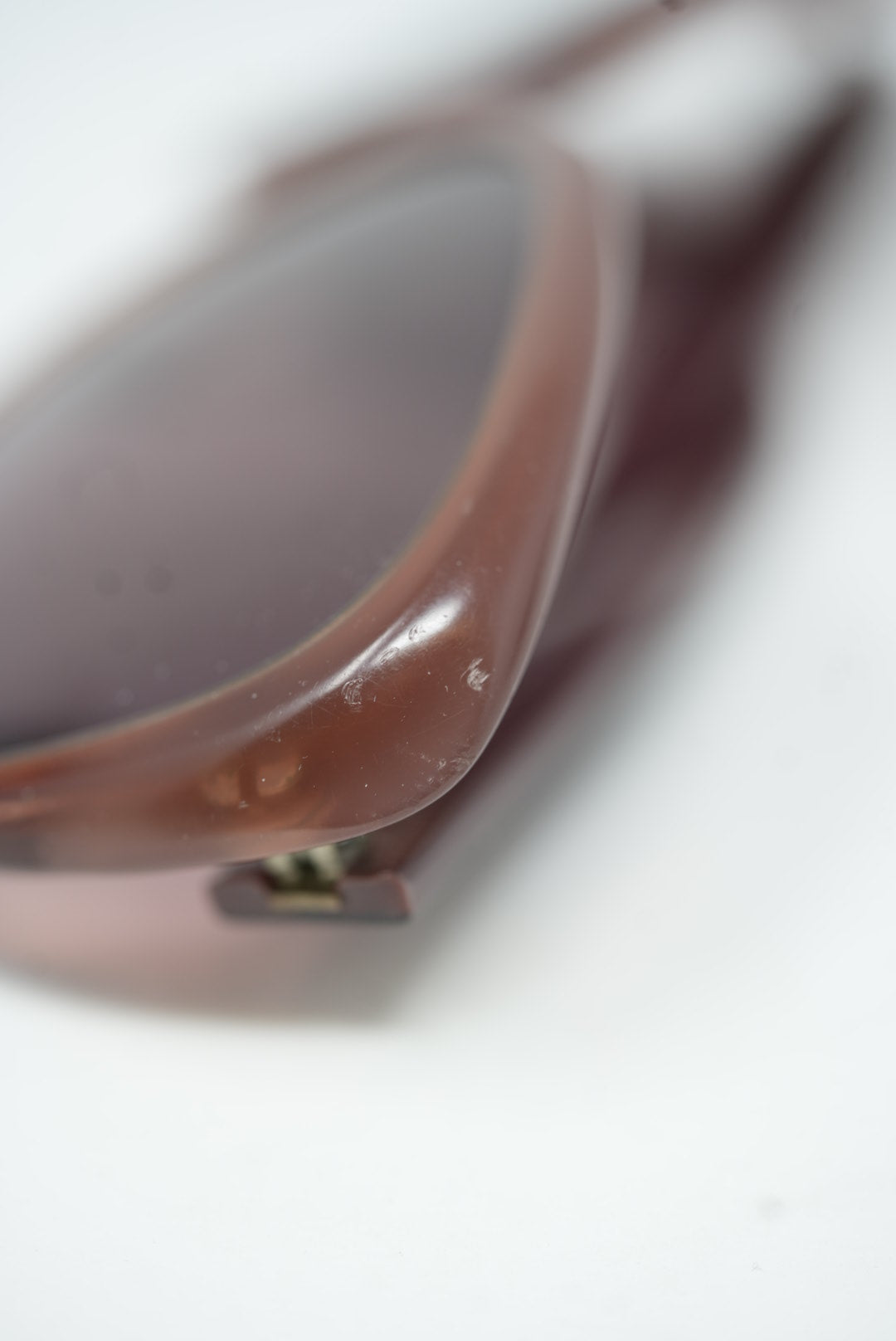 Pre-Owned Chanel Brown Acrylic Sunglasses