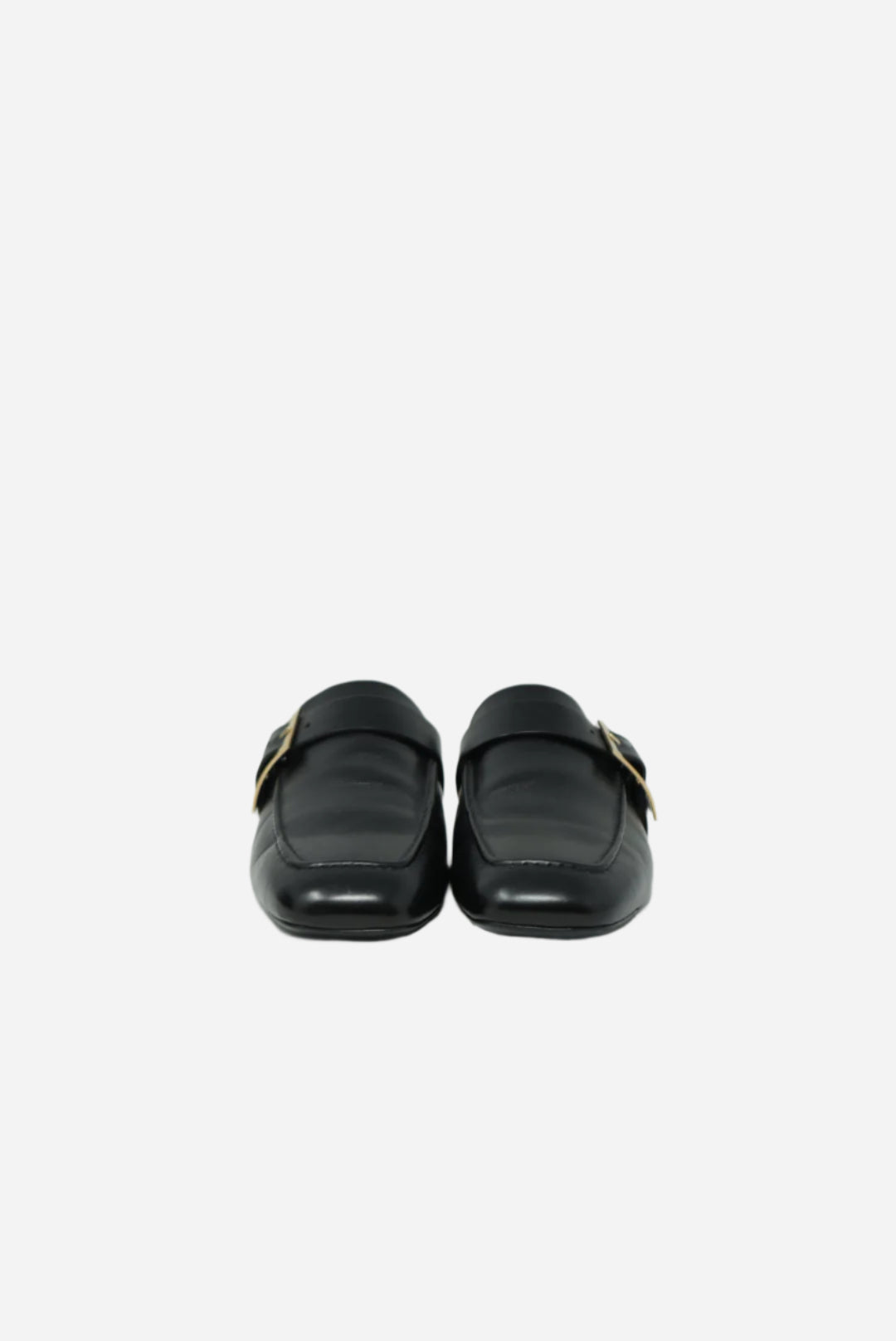 Roger Vivier Black Metal Buckle Slipper