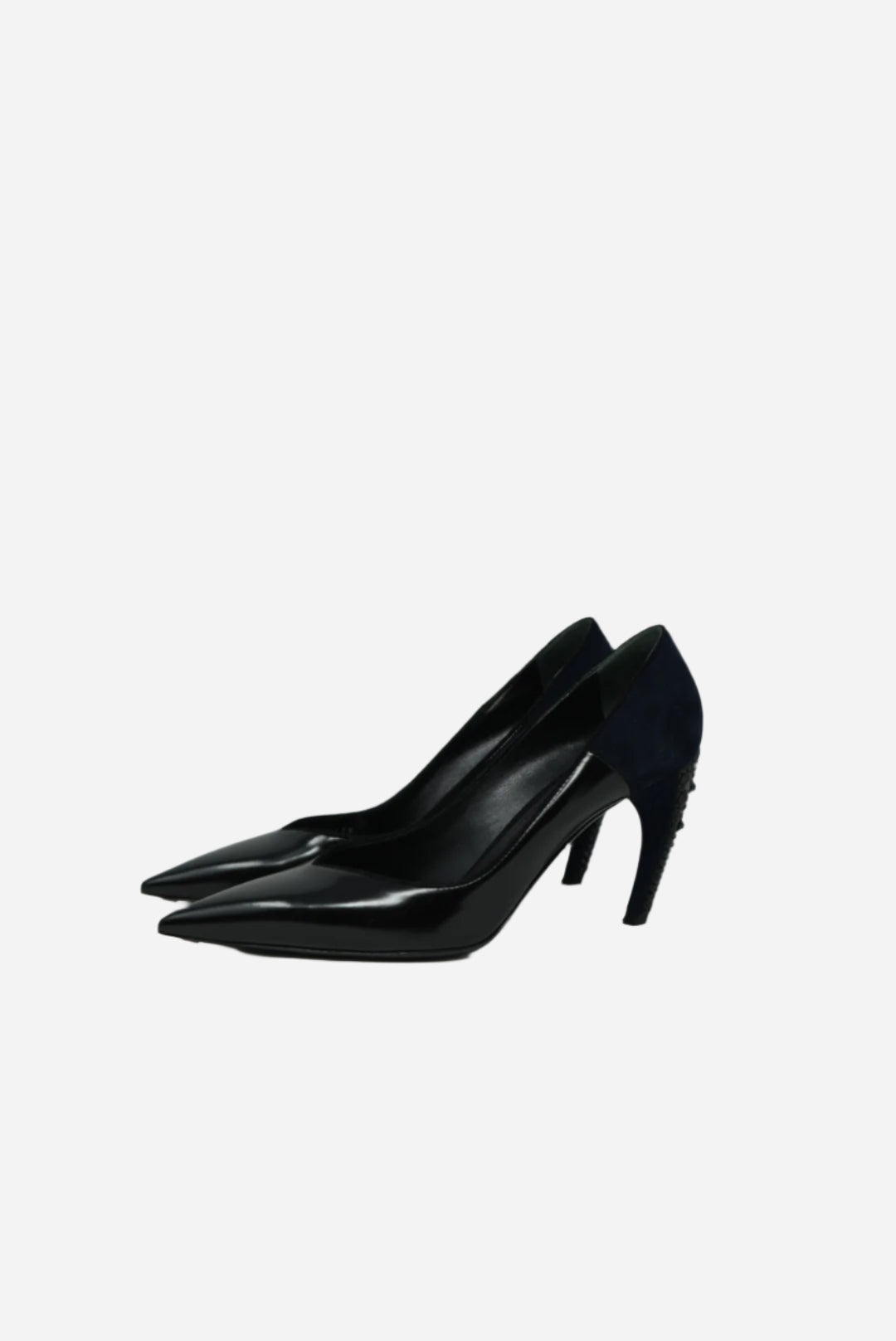 Louis Vuitton Black Velvet/Leather Pumps