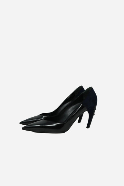 Louis Vuitton Black Velvet/Leather Pumps