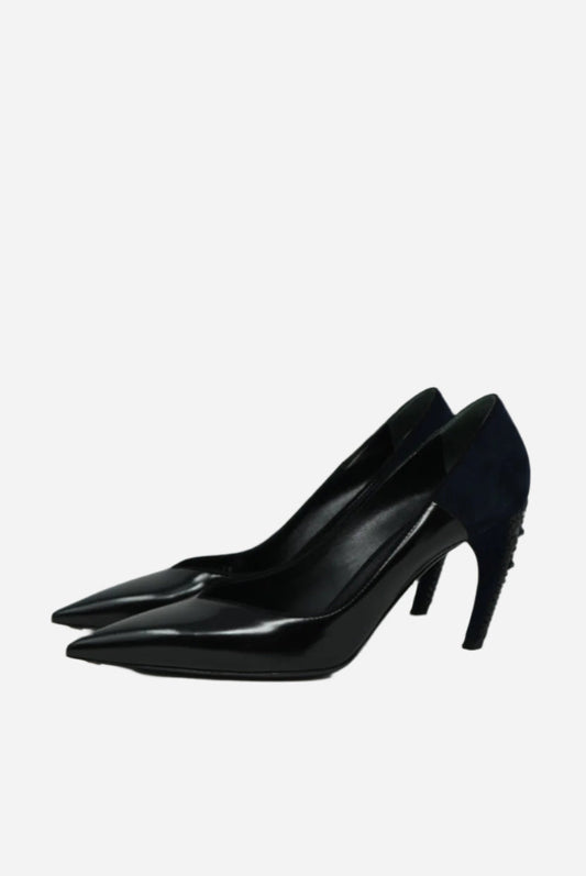 Louis Vuitton Black Velvet/Leather Pumps Size 36.5