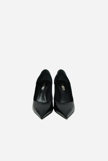 Louis Vuitton Black Velvet/Leather Pumps