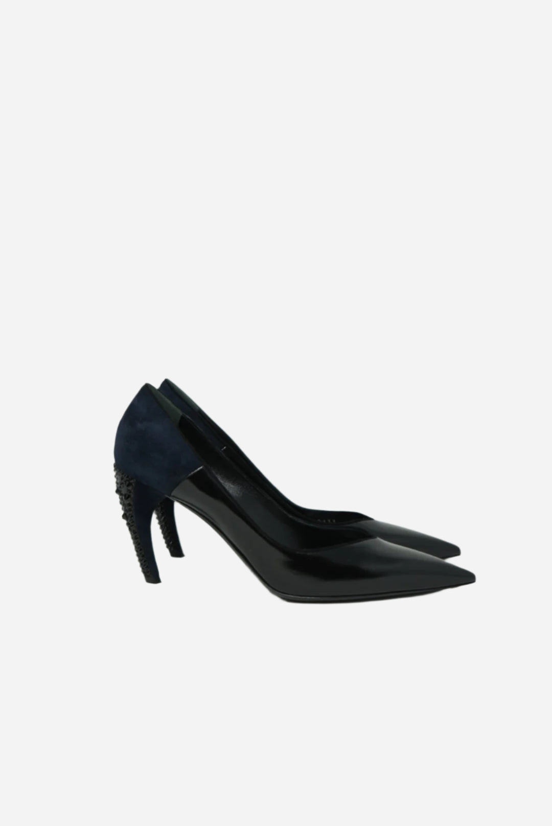 Louis Vuitton Black Velvet/Leather Pumps