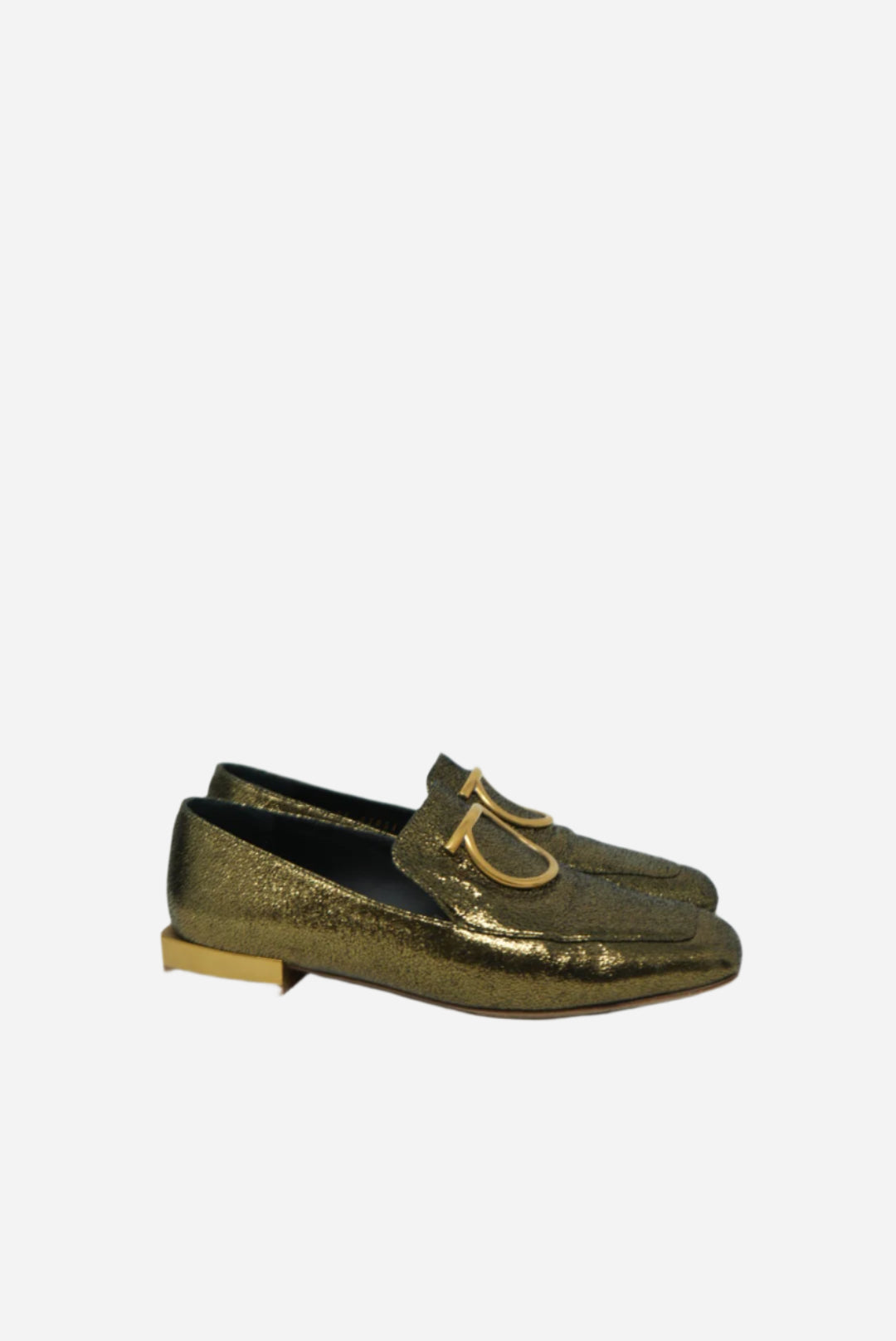 Salvatore Ferragamo Gold Leather Loafer