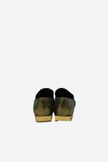 Salvatore Ferragamo Gold Leather Loafer