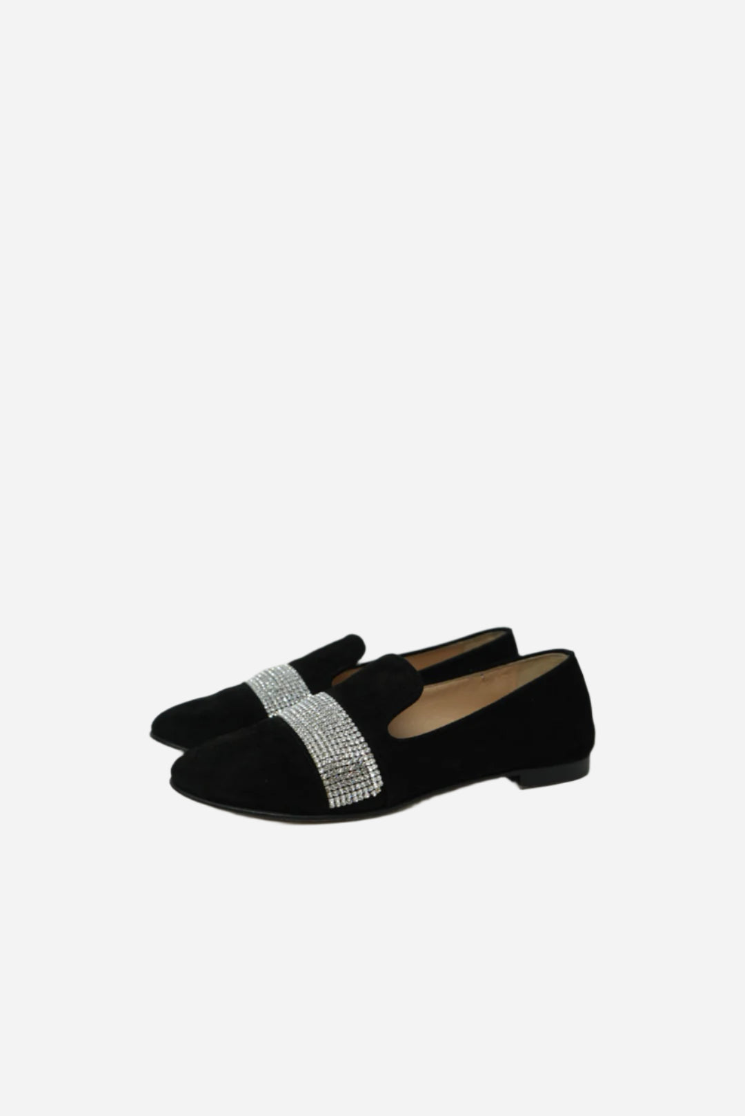 Giuseppe Zanotti Black Velvet Crystal Loafer