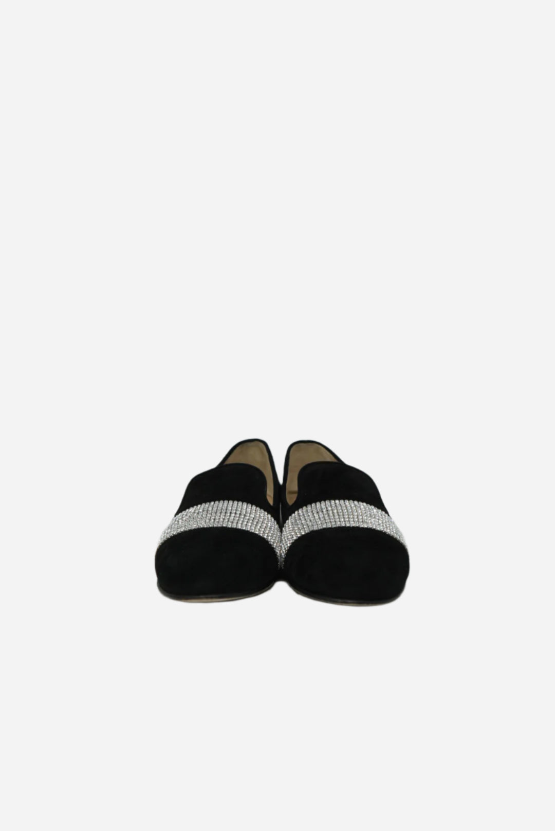 Giuseppe Zanotti Black Velvet Crystal Loafer