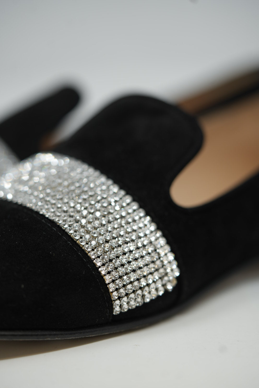 Giuseppe Zanotti Black Velvet Crystal Loafer