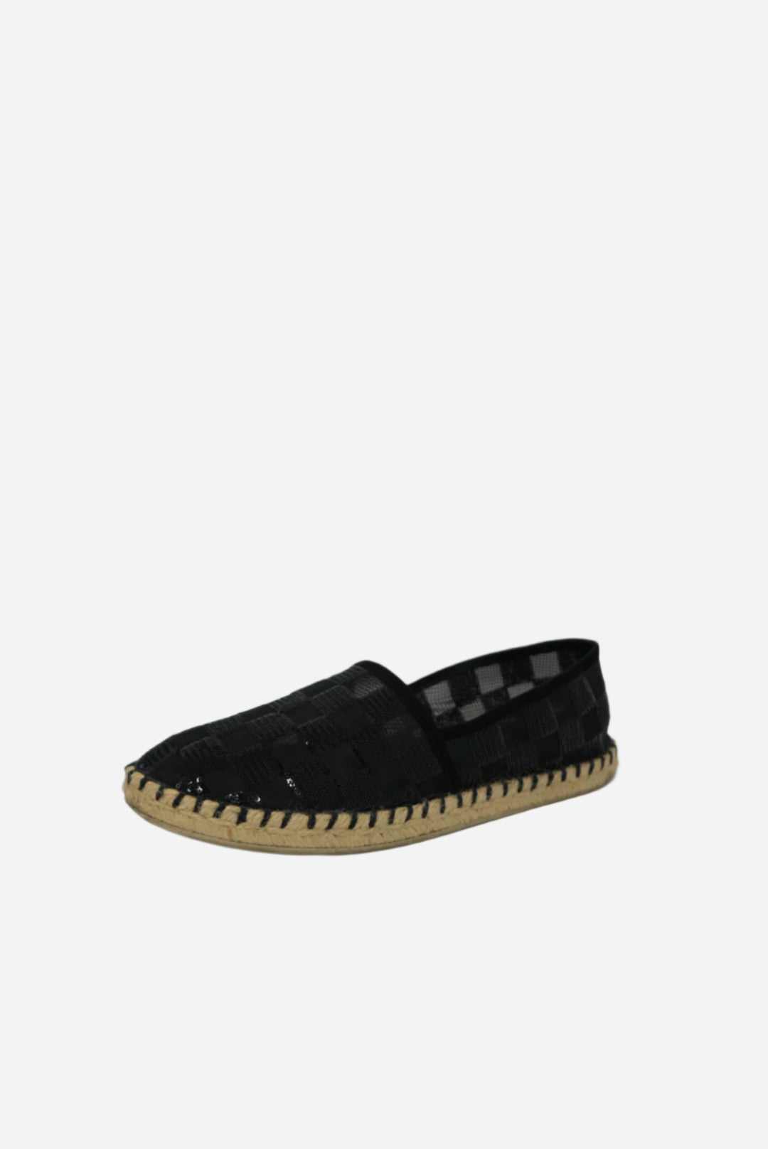 Louis Vuitton  Black Glitter Espadrilles