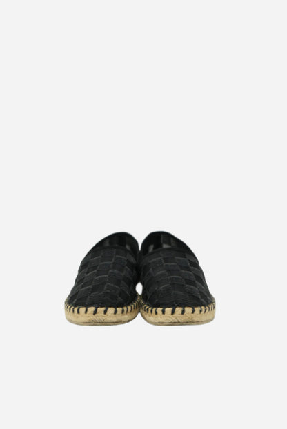 Louis Vuitton  Black Glitter Espadrilles