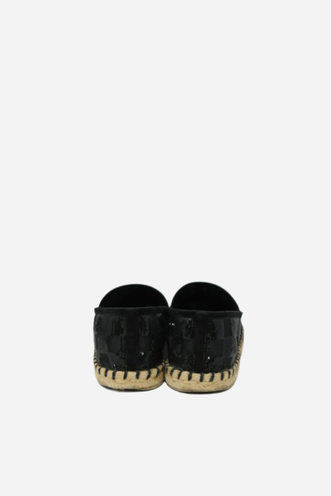 Louis Vuitton  Black Glitter Espadrilles
