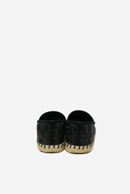 Louis Vuitton  Black Glitter Espadrilles