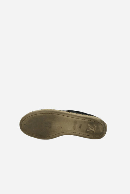Louis Vuitton  Black Glitter Espadrilles