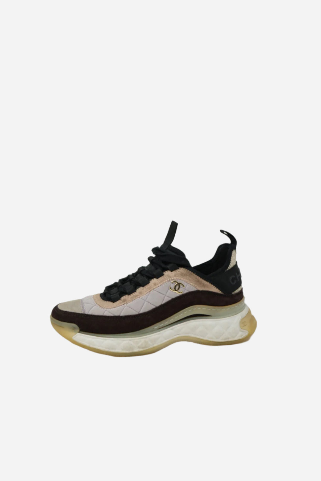 Pre-Owned Chanel Suede Leather Sneakers