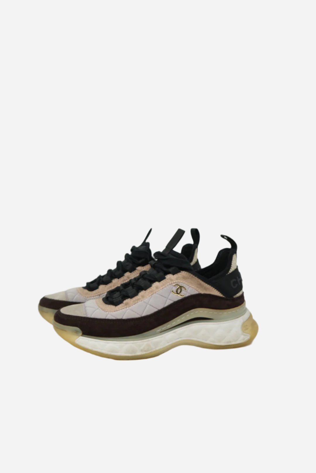Pre-Owned Chanel Suede Leather Sneakers
