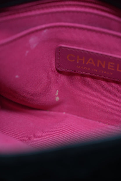 Pre-Owned CHANEL Velvet Camellia Mini Square