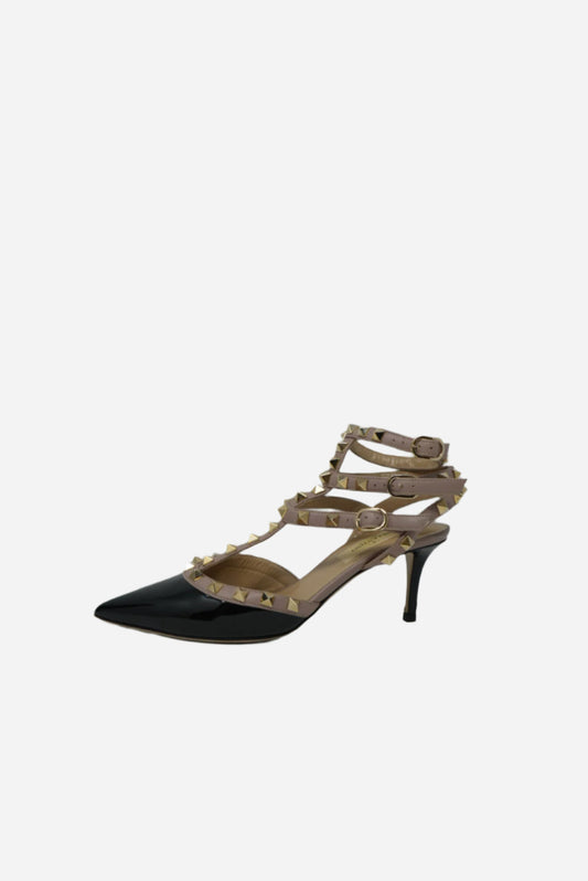 Valentino Blue Leather Rockstud Heels