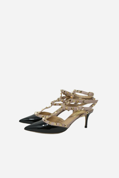 Valentino Blue Leather Rockstud Heels