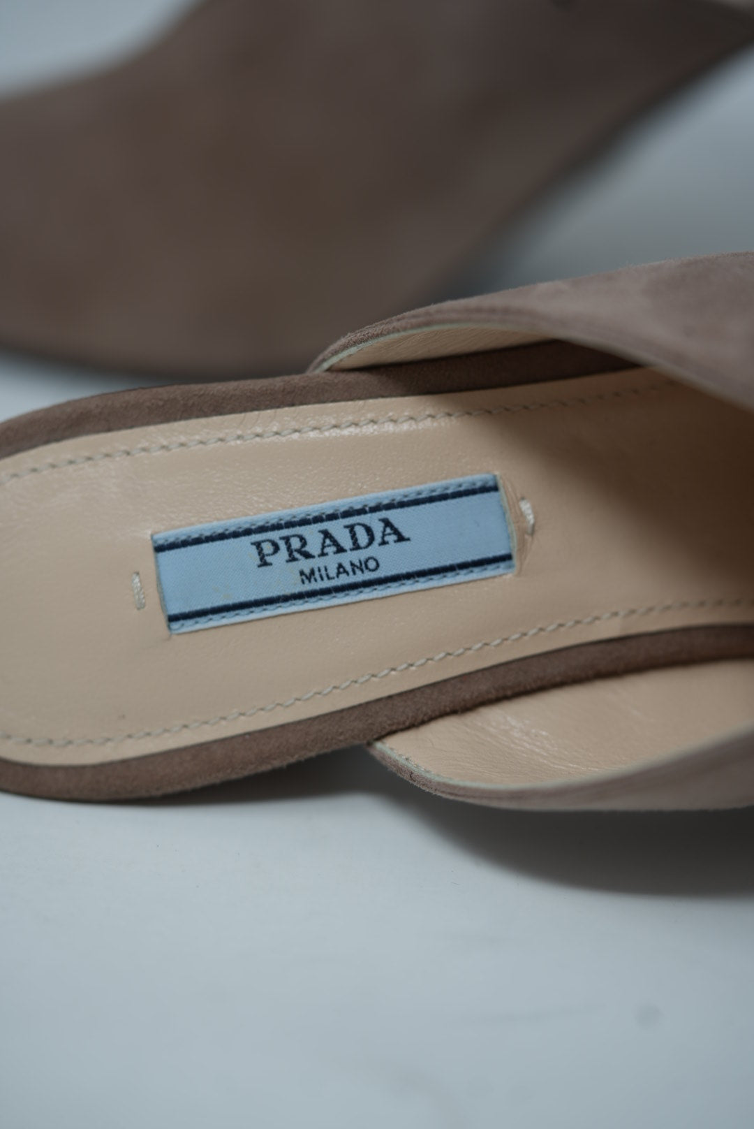 Prada Beige Suede Pumps