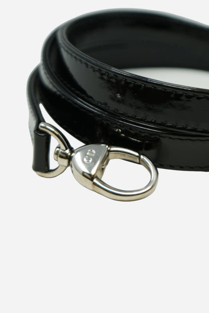 Christian Dior 2014 Black Patent Leather Medium Lady Dior Bag