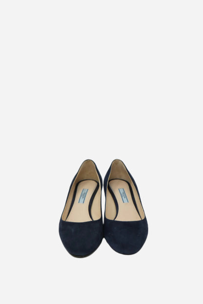 Prada Navy Blue Velvet Heels