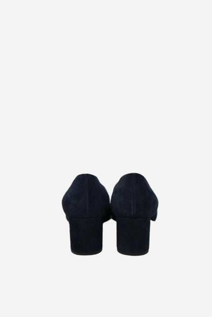 Prada Navy Blue Velvet Heels
