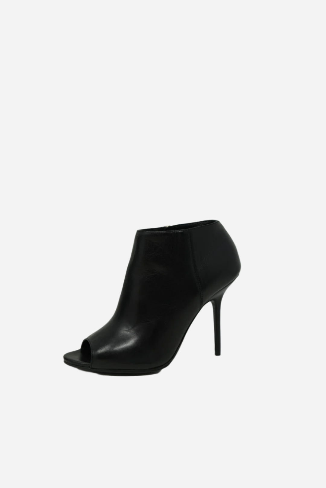 Burberry Leather Zip-Up Ankle Heeled Boots