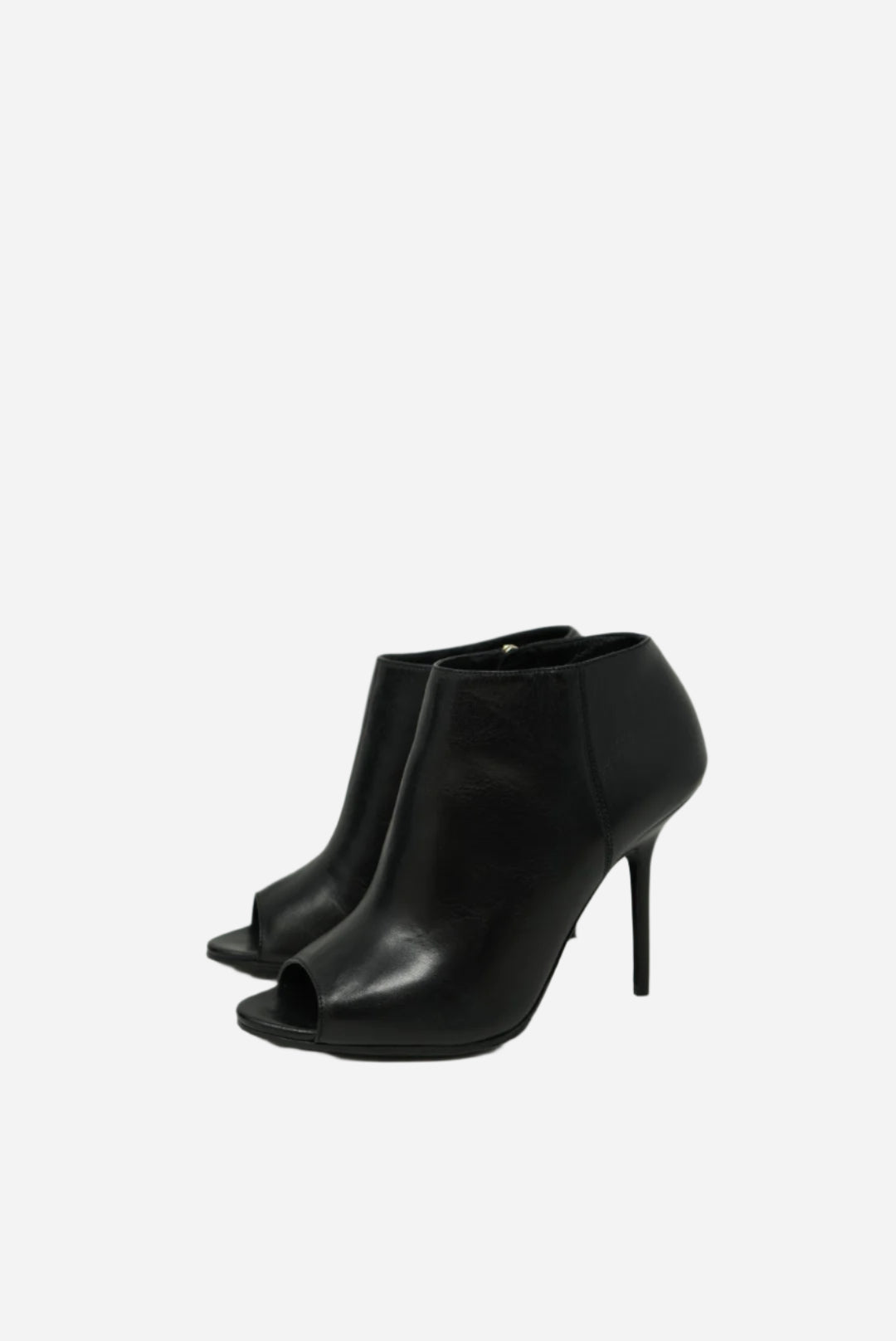 Burberry Leather Zip-Up Ankle Heeled Boots