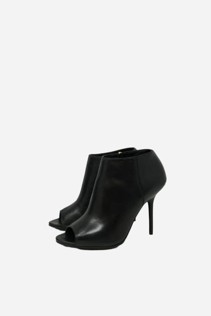 Burberry Leather Zip-Up Ankle Heeled Boots