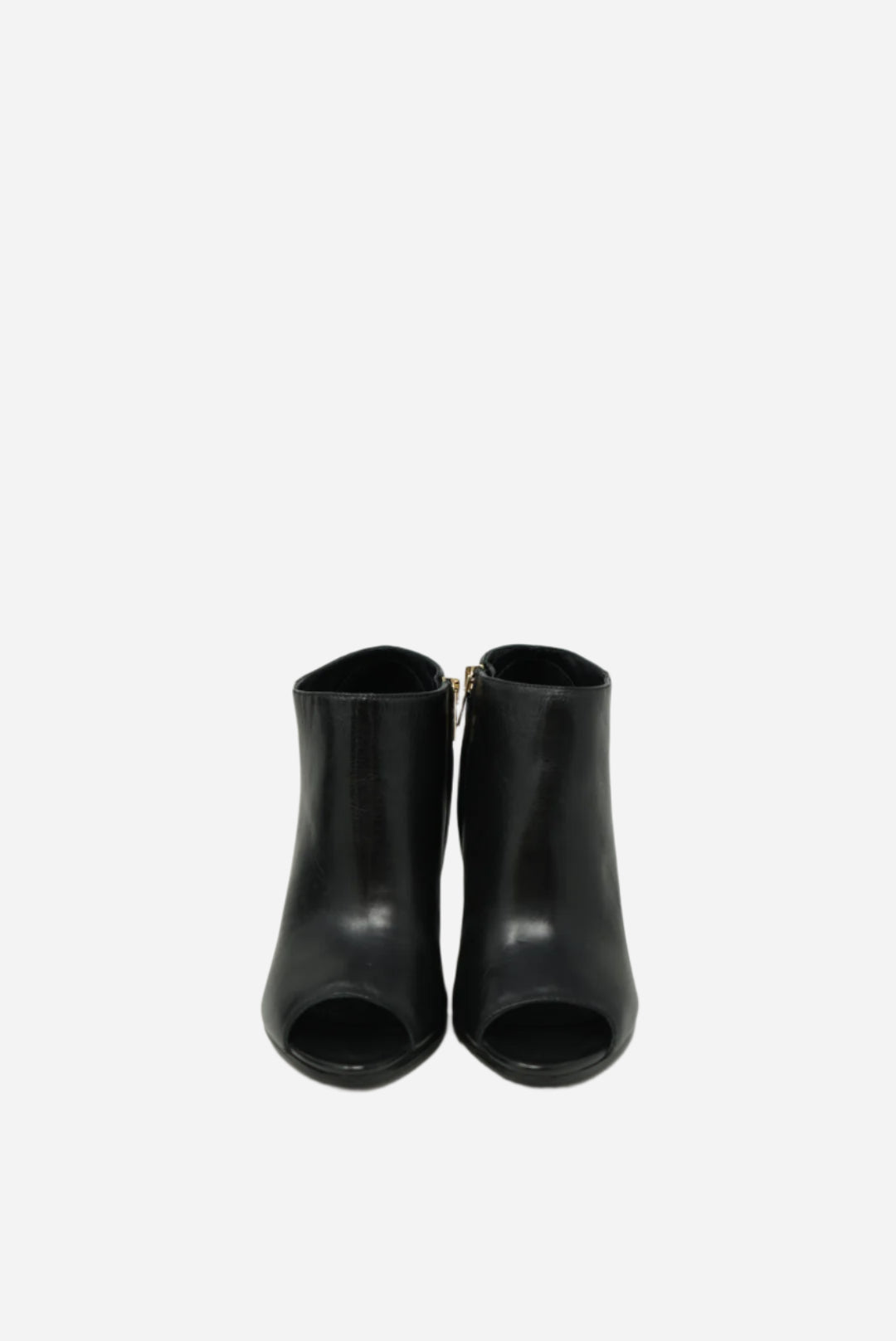 Burberry Leather Zip-Up Ankle Heeled Boots