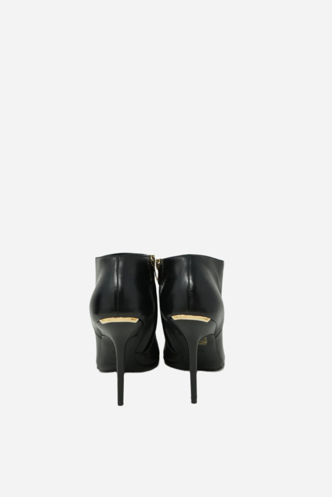 Burberry Leather Zip-Up Ankle Heeled Boots