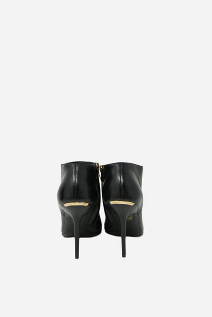 Burberry Leather Zip-Up Ankle Heeled Boots