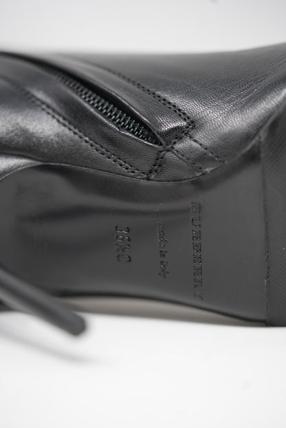 Burberry Leather Zip-Up Ankle Heeled Boots