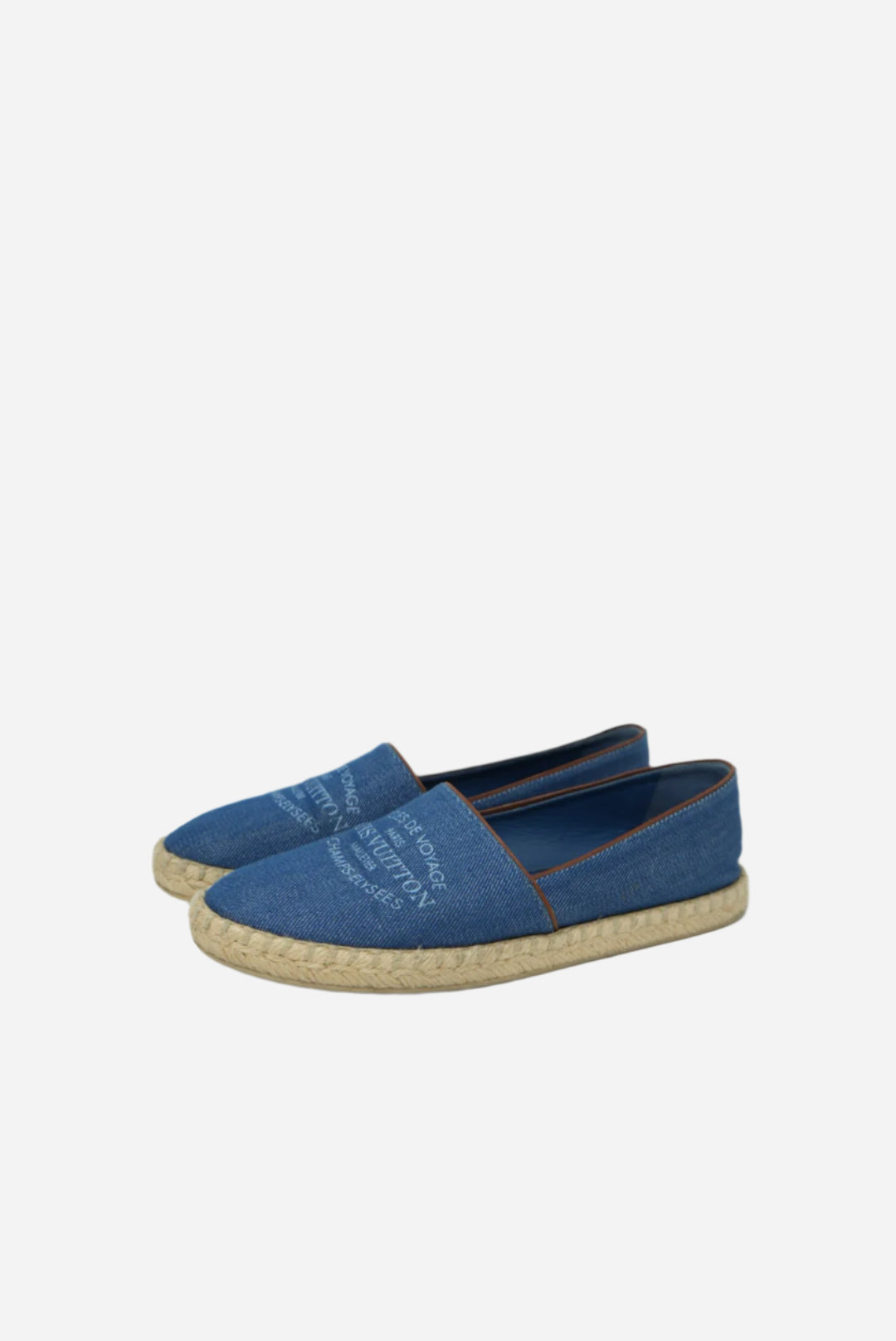 Louis Vuitton Blue Denim De Voyage Flats Size 36.5