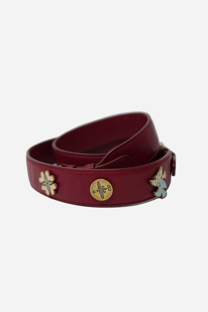 Christian Dior 2017 Red Lambskin Badges Small My Lady Dior Bag