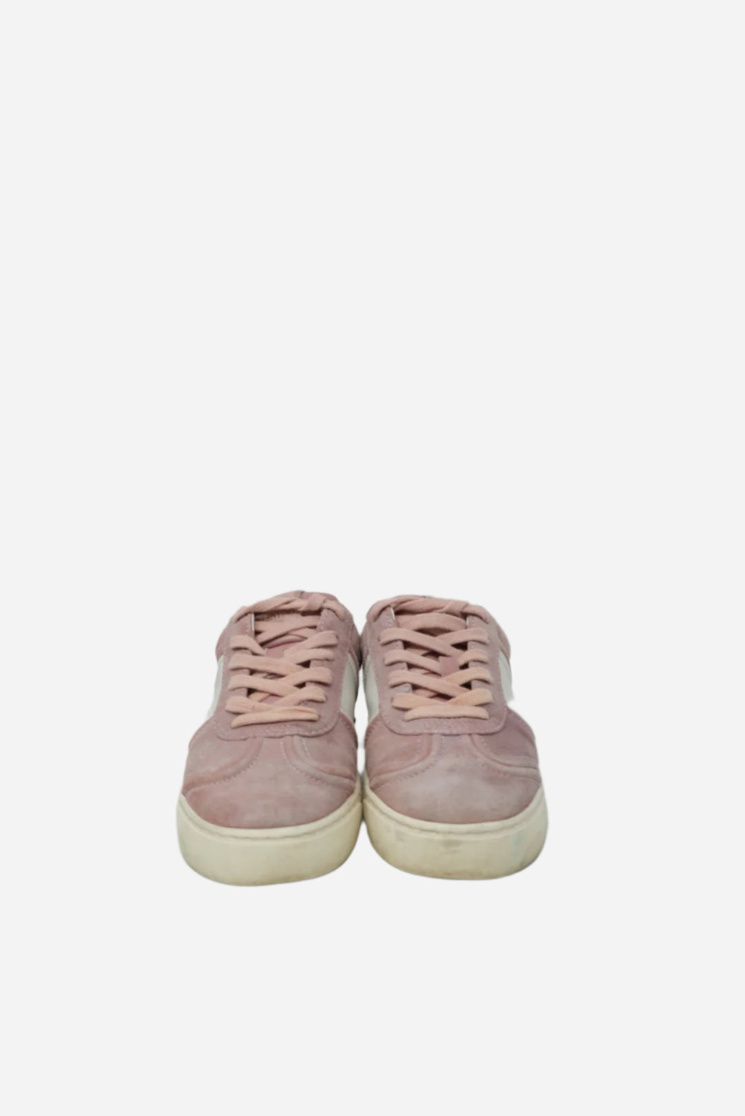 Valentino Pink/White Leather Suede Sneakers
