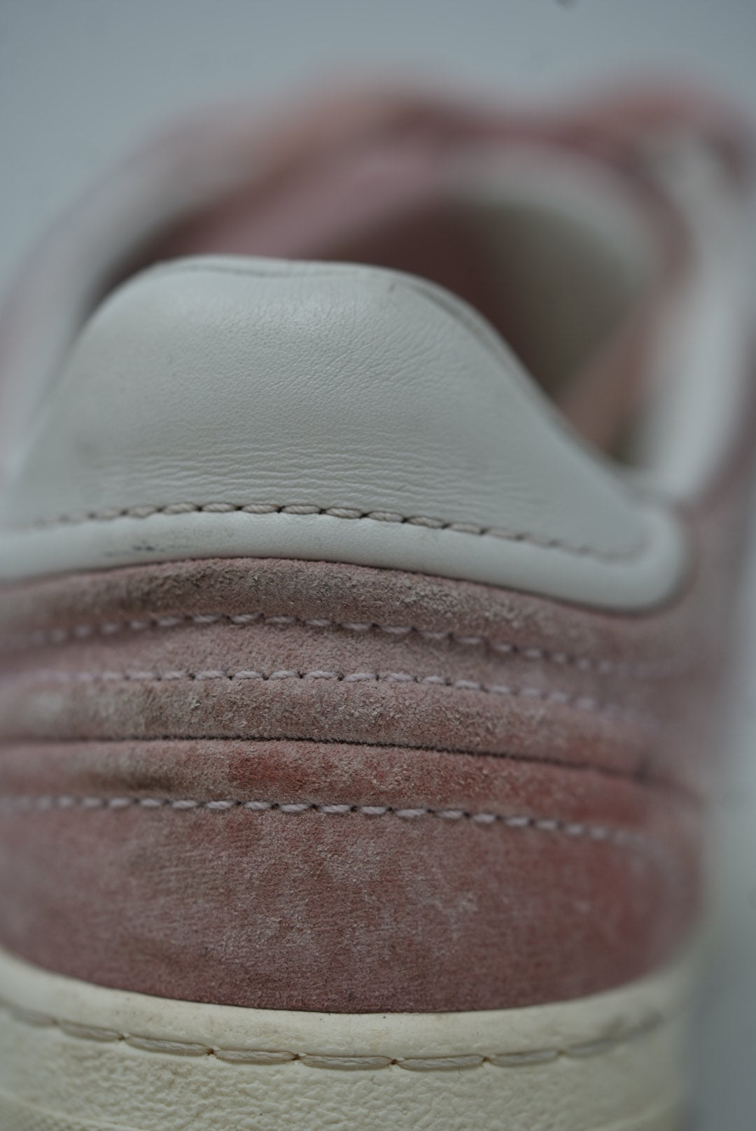 Valentino Pink/White Leather Suede Sneakers