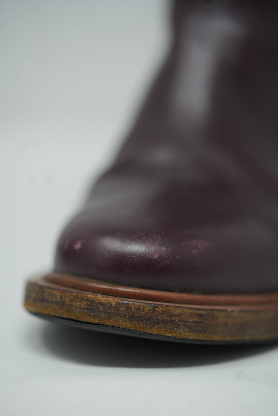 Pre-Owned Chanel Red Leather CC Logo Boots Size 36