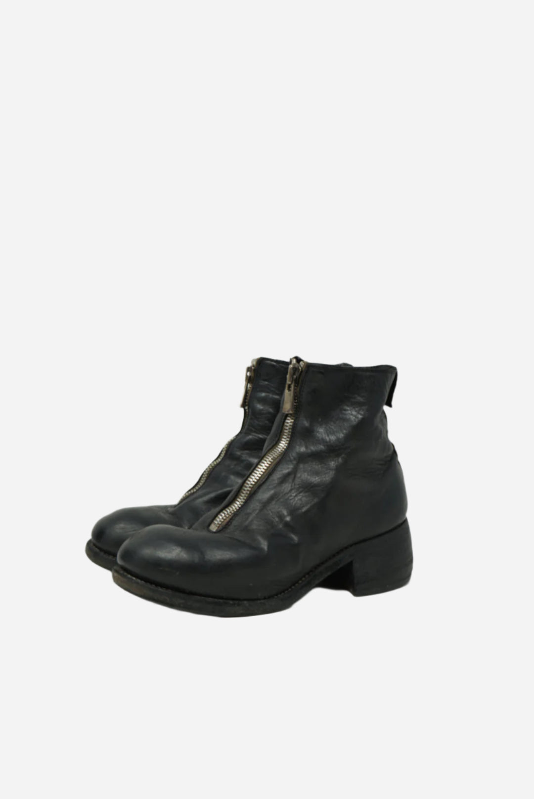 Guidi Black Leather PL1 Ankle Boots