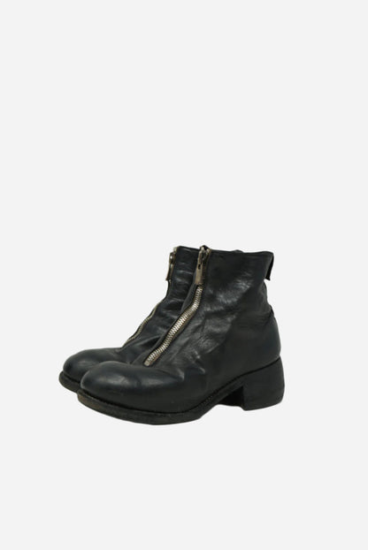 Guidi Black Leather PL1 Ankle Boots