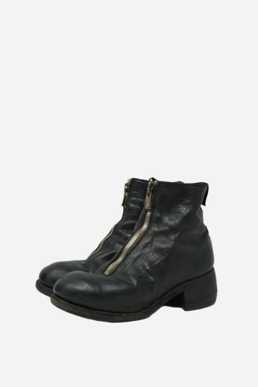 Guidi Black Leather PL1 Ankle Boots Size 36