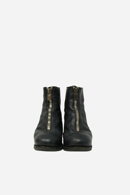 Guidi Black Leather PL1 Ankle Boots