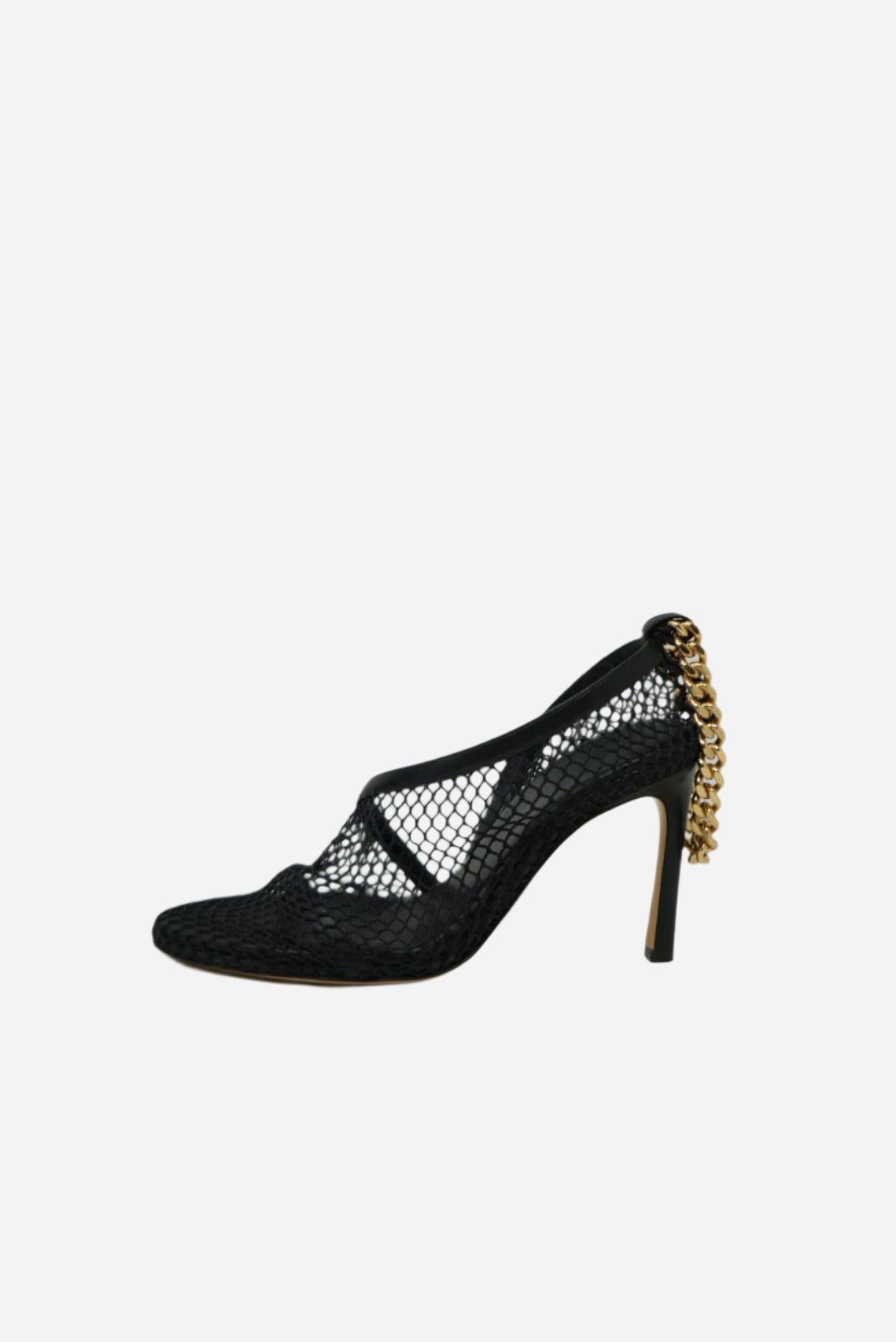 BV Black Chain Ankle Sandals