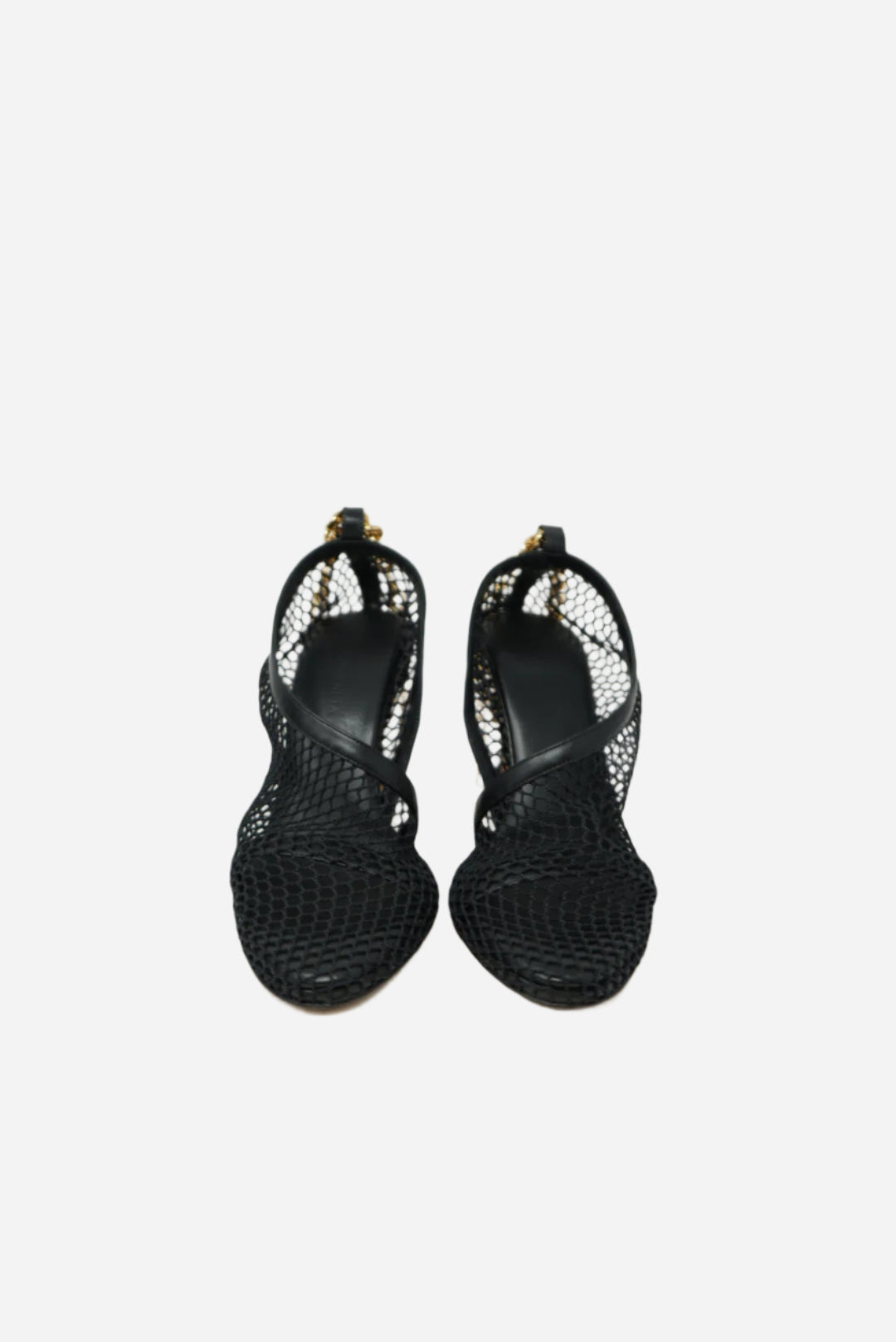 BV Black Chain Ankle Sandals