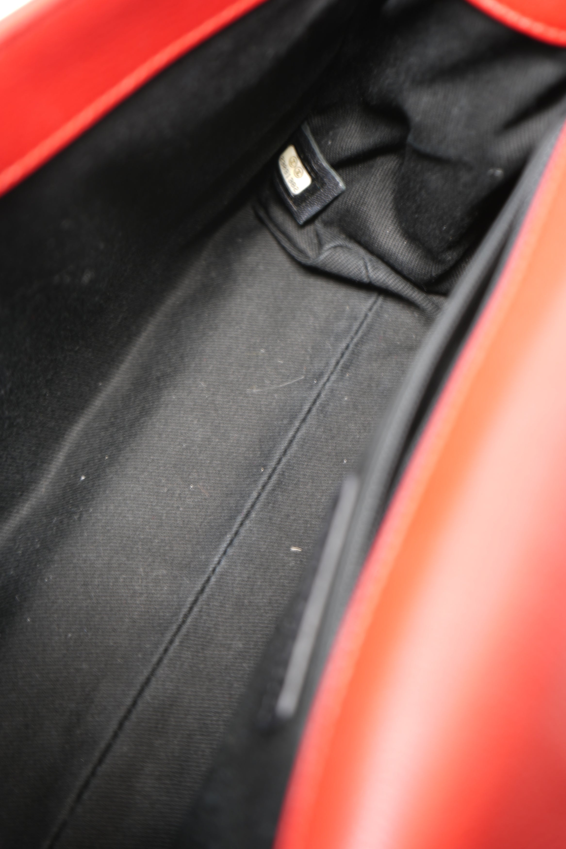 Pre-Owned Chanel 2017–2018 Red Caviar City Rock Flap Bag