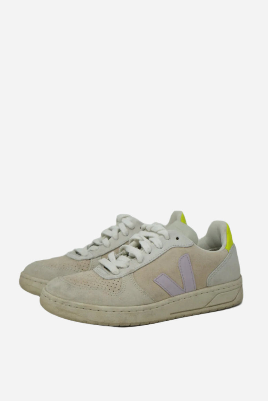 Veja White Suede Leather Sneakers