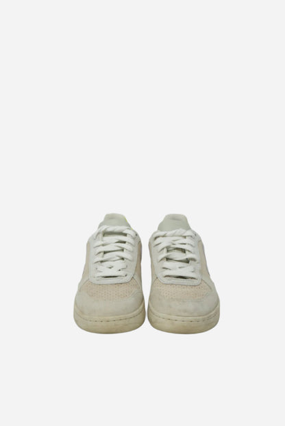 Veja White Suede Leather Sneakers