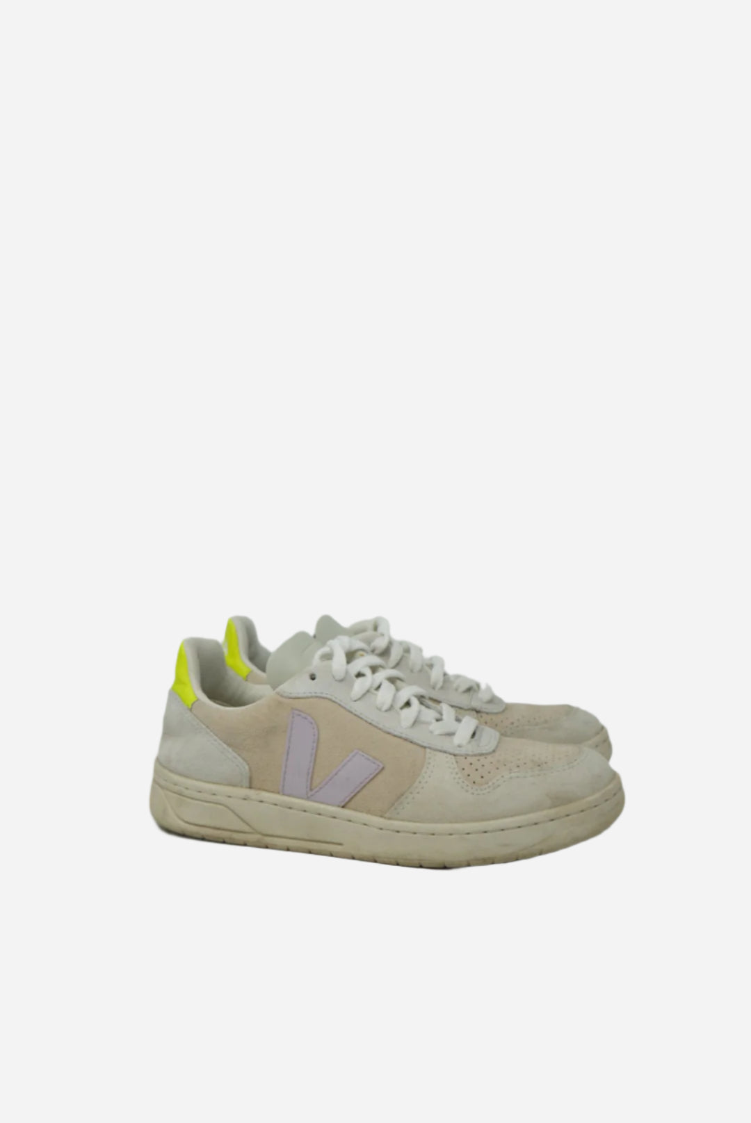 Veja White Suede Leather Sneakers