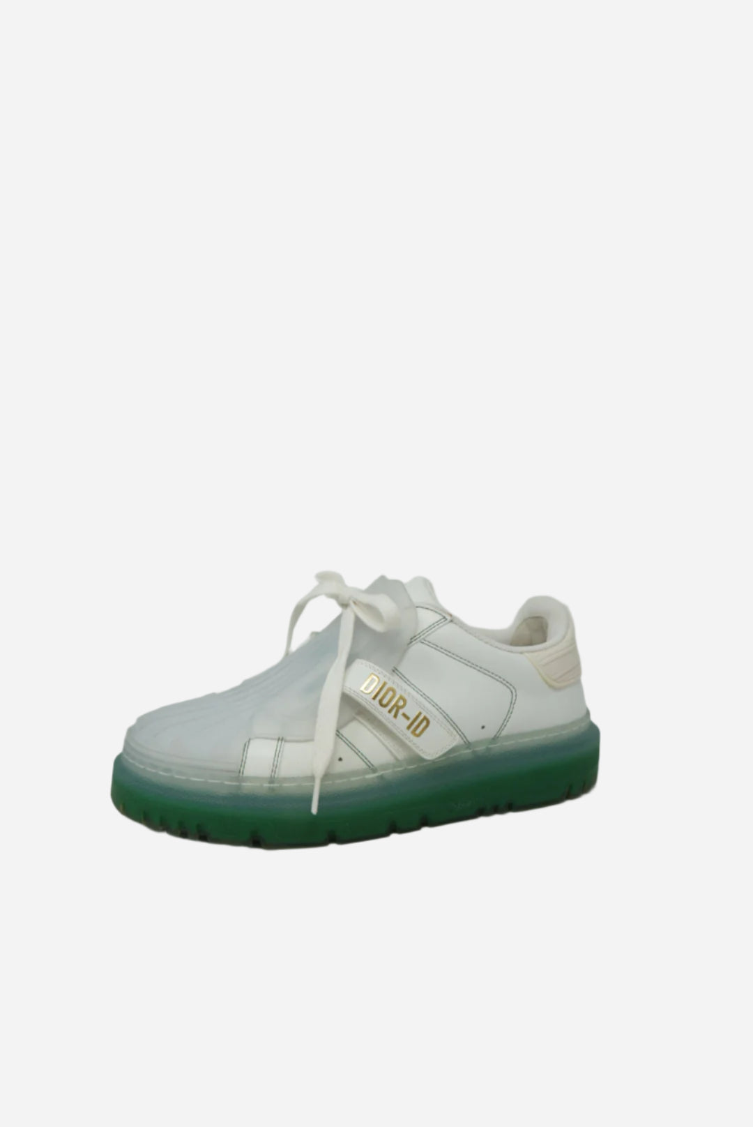 Dior Sneaker White Calf Cypress Green Transparent