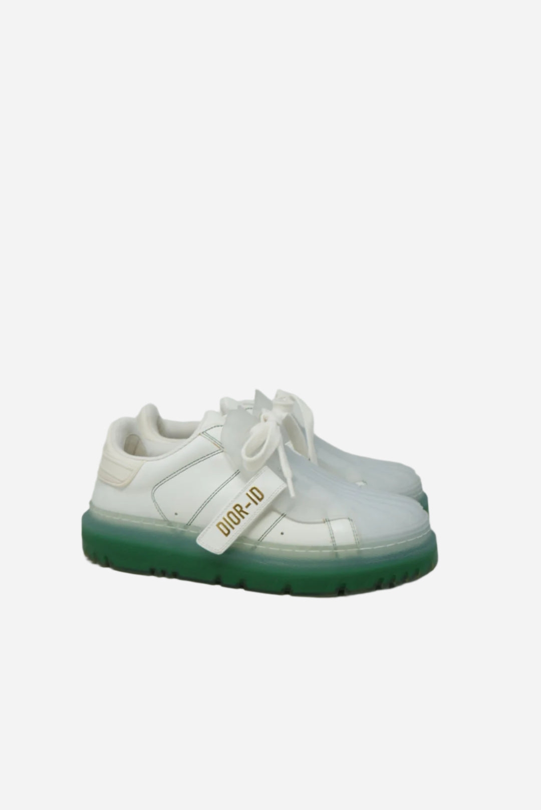 Dior Sneaker White Calf Cypress Green Transparent